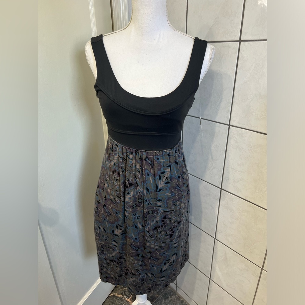 Athleta Black and Blue Mini Dress